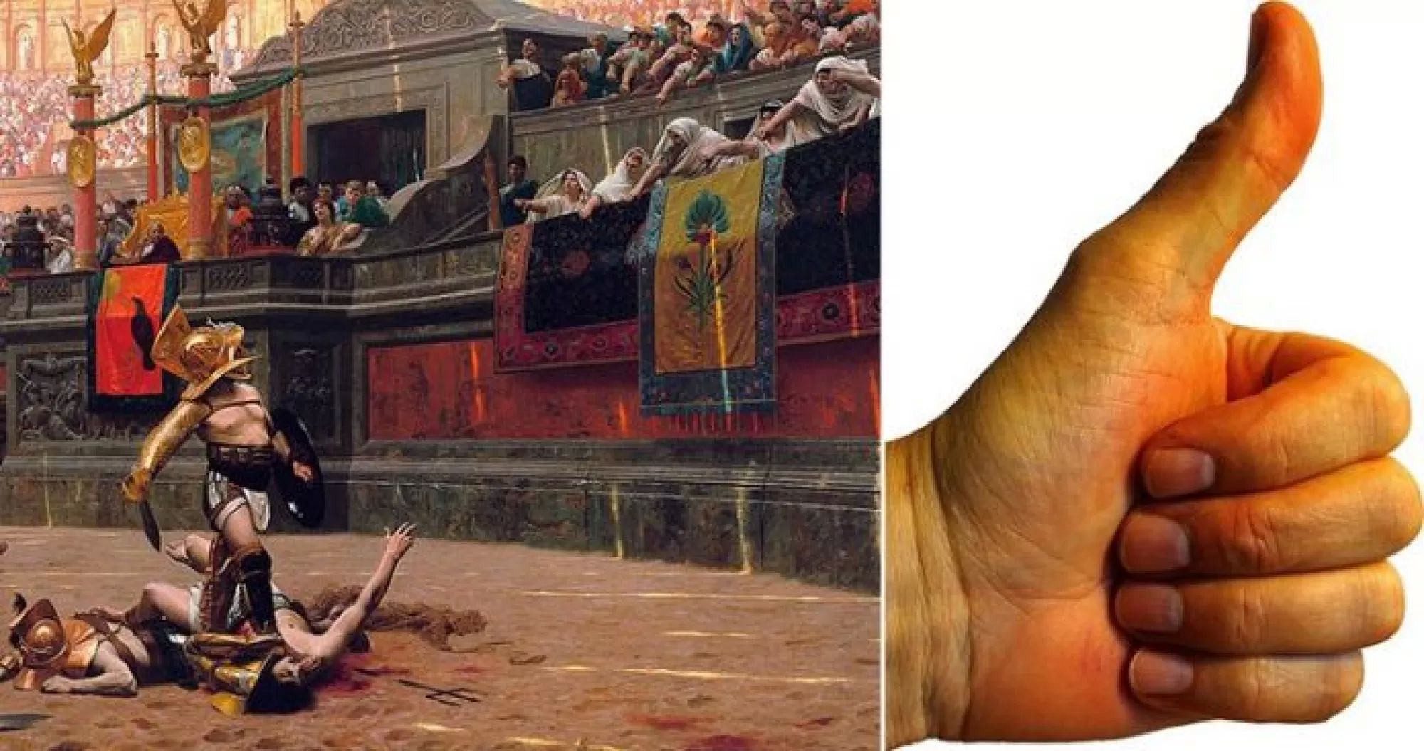 Рука в древнем риме. Жест палец вверх в древнем Риме. Гладиаторские бои палец вниз. Пальцы вниз картина.