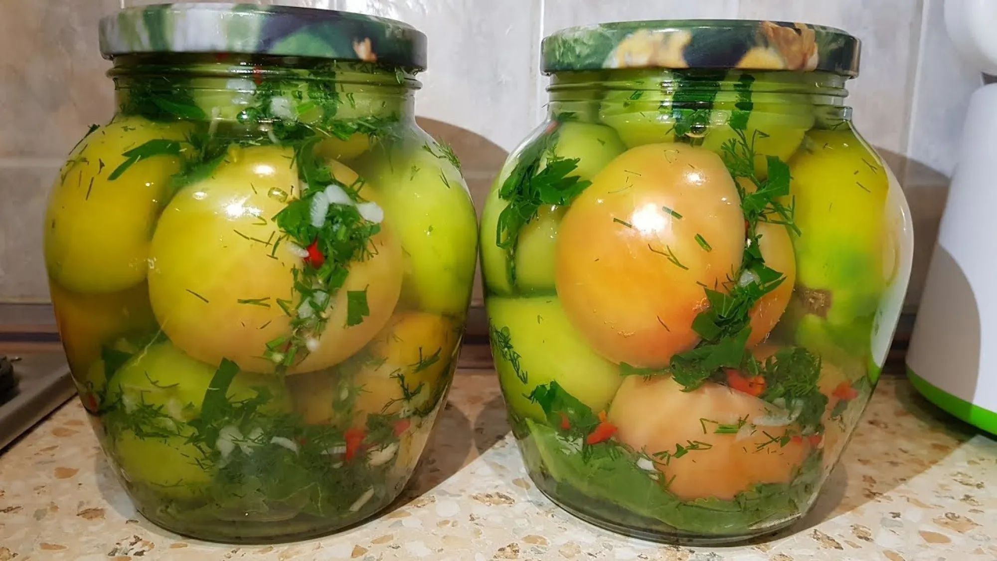 Рецепт зеленых помидор маринованных в банке